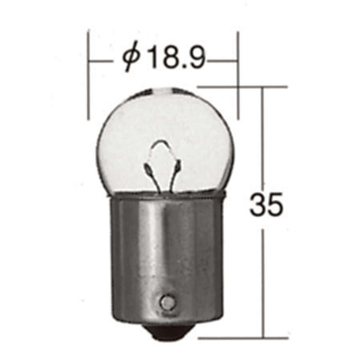 Number Plate Light/Clearance Lamp/Indicator Light Normal Bulb Clear 6V 10W G18 2 pcs.