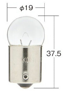 Normal Bulb, Clear, 12V 10W, G18, 2 pieces, for License Plate, Position, and Indicator Lights