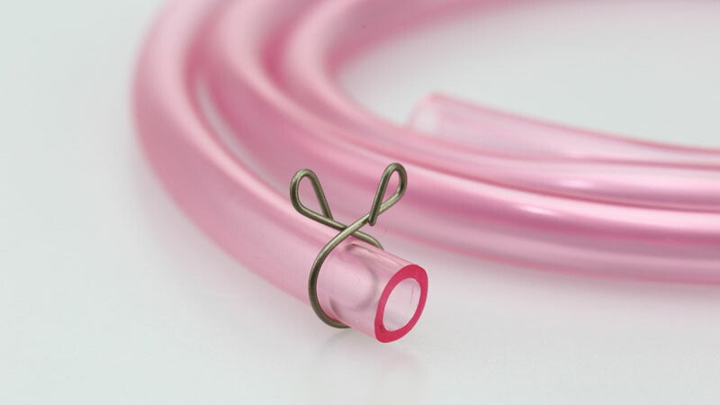 Hose, Oil Resistant, Clear Pink, φ6×φ9×1m, Gasoline Compatible
