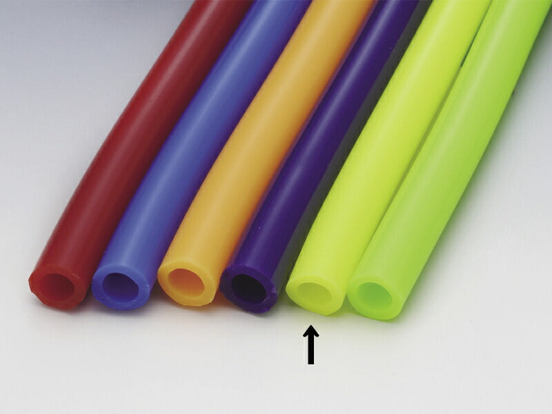 Oil-resistant Colored Fuel Hose, PVC, 5mm ID x 1m, Yellow