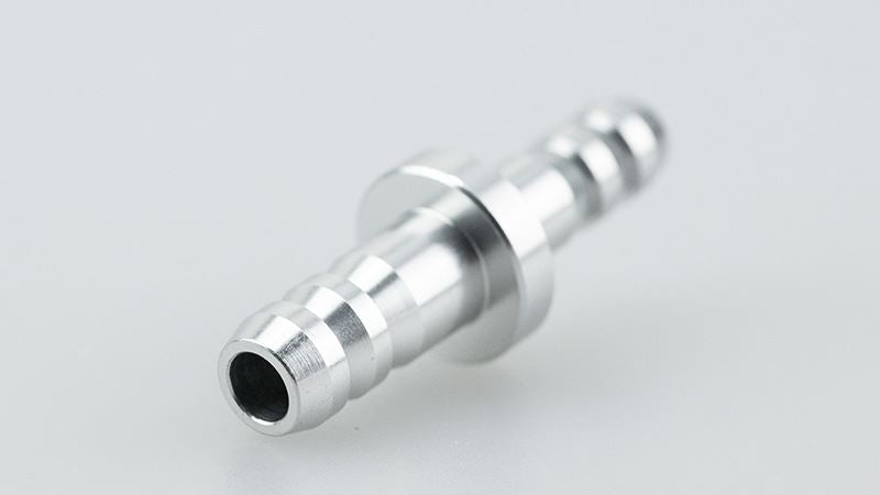 Hose conversion joint, silver, 5mm to 6mm, 1 pc.