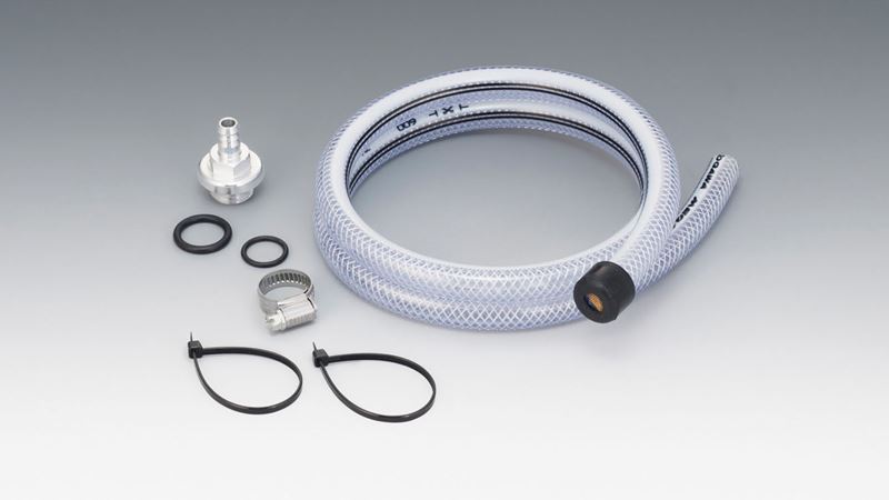 Tetron Hose Mission Breather Kit Silver M20 x 10 / P2.5 / D9mm Honda, Yamaha, Kawasaki