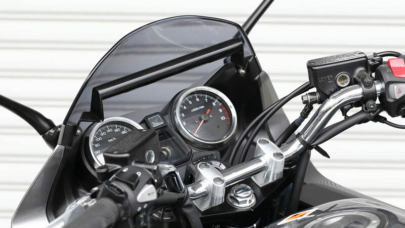 Handlebar Mount Stay, Black, for CB400SB, CB1300SB - Compatible with Stock Handlebars for Smartphones, Navigation, USB