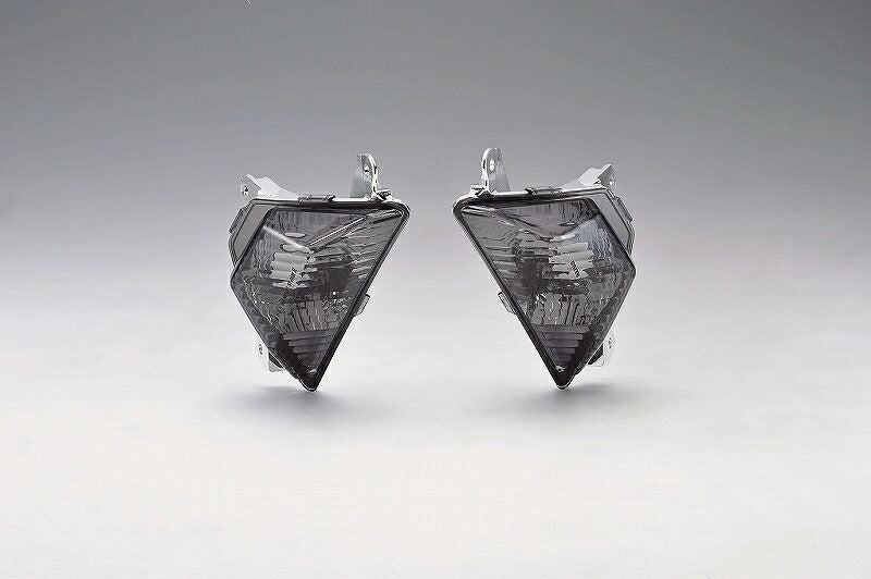 ウインカーレンズセット フロントカウル スモーク ニンジャ250 左右セット