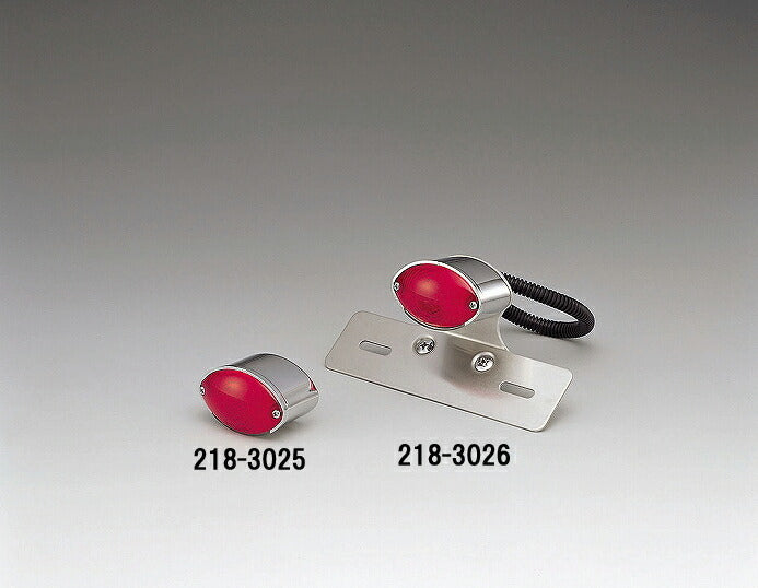 Taillight Mini Cat's Eye Chrome Red Lens