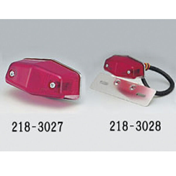 Tail Light Mini Lucas Red Lens with Plate