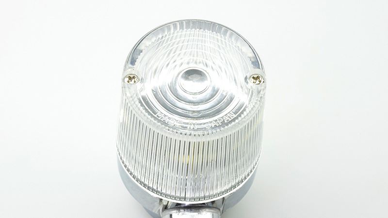 ウインカーランプ #410 丸 シルバー/クリア φ50×72mm 2個セット