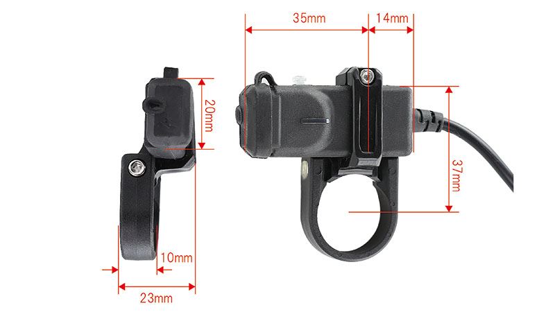 USB Port, Single Type-C, 18W, Clamp-On, 44x20x13mm