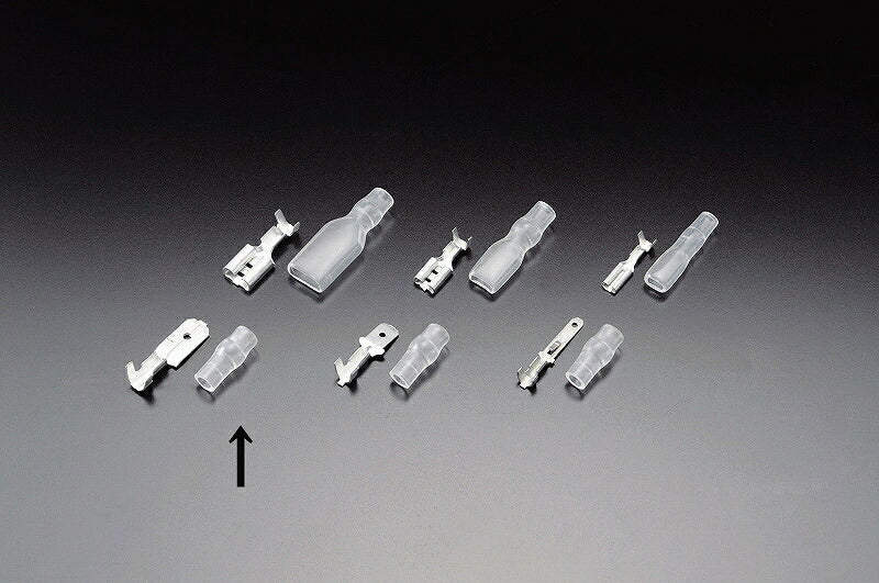 Flat Terminal Set 250 L Male, Female, with Sleeves, 5 Pieces