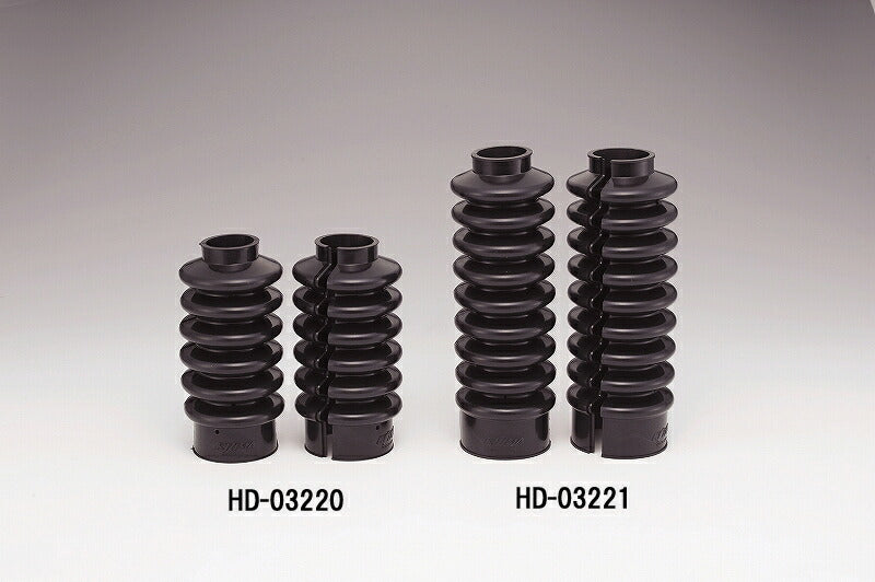 Front fork boots for 41mm upper, 68mm lower, 250mm, 2 pieces, easy-on type