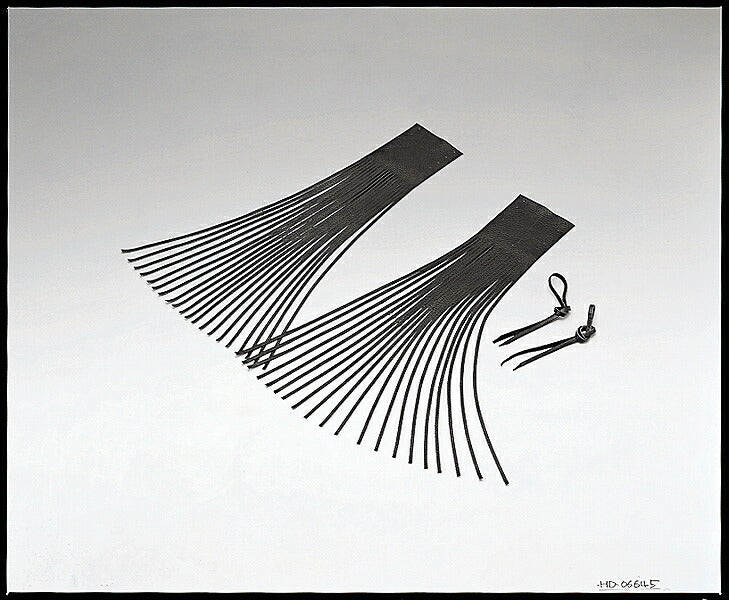 Grip Cover Fringe Type Black Leather Harley