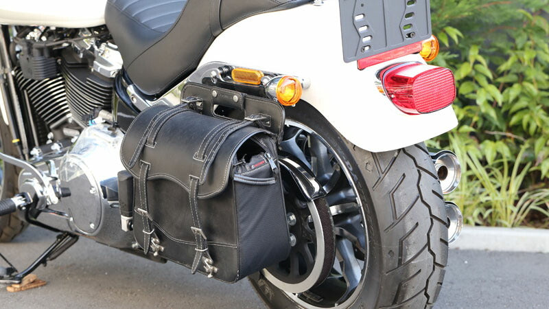 Saddlebag Guard All-in-One DHW Black Left Side Softail FXLR FXLRS