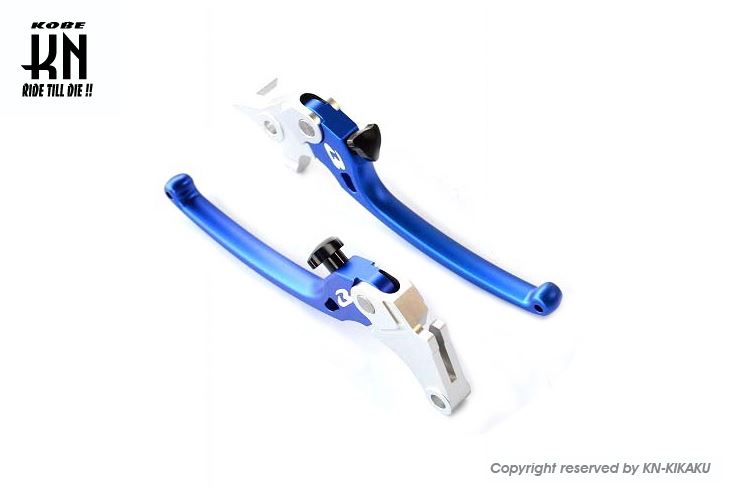 RCB アルミ調整式ブレーキレバー S3シリーズ ブルー GSX125/150 左右セット バイク ハンドル パーツ