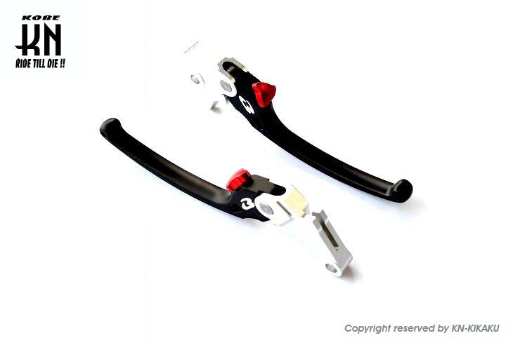 RCB アルミ調整式ブレーキレバー S3シリーズ ブラック GSX125/150 左右セット バイク ハンドル パーツ