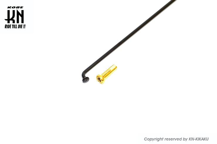 RCB リム専用スポーク ブラックスポーク/ゴールドニップル 161-9 36セット入 バイク ホイール パーツ