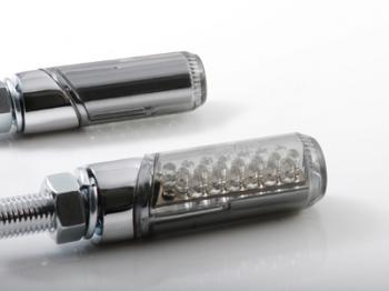 汎用LED円柱形ミニランプ (STARTECH) スモークレンズ/メッキボディー