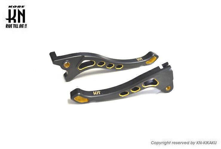 デュアルカラーレバーディスク3 ブレーキレバー マットブラック/ゴールド ディオ/AF25 スーパーディオ/SR/ZX/AF28