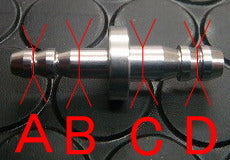 Aluminum Conversion Joint (5mm⇔6mm/Red)