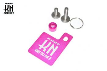 自賠責ステッカープレート \U0026 KNキーホルダー (ピンク)