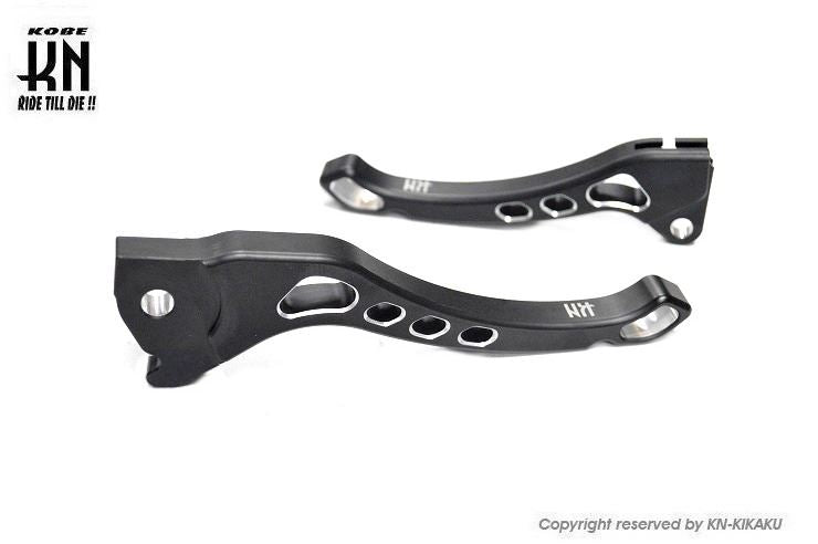 KN デュアルカラーレバー3 排ガス規制前 ブラック/シルバー ジョグ系 バイク ハンドル パーツ