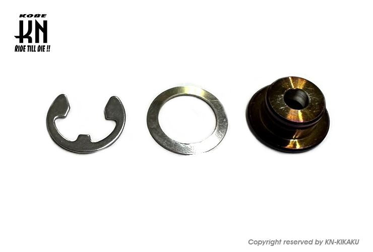 ディスクローターピン2/クリップセット ステンレス チタンカラー バイク
