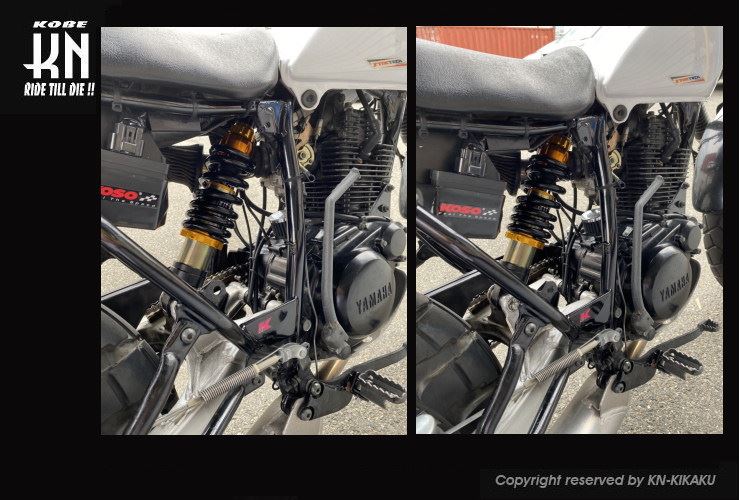 スーパーショック2 減衰調整付/車高調整付 ブルー 331.5/336.5mm TW200 バイク サスペンション パーツ