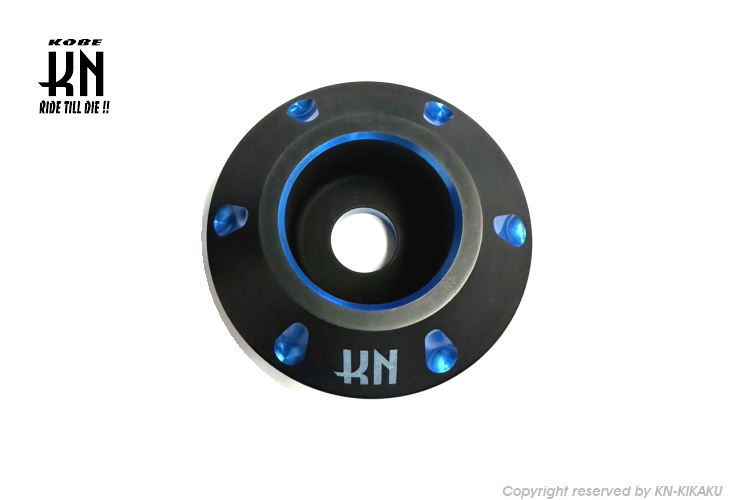 デュアルカラーホイールセンターキャップ5 キャストホイール マットブラック/ブルー ライブディオZX スマートディオZ4 バイク