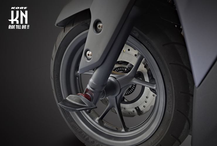 KOSO エアロアクスルスライダー ブラック 汎用 バイク 外装 パーツ