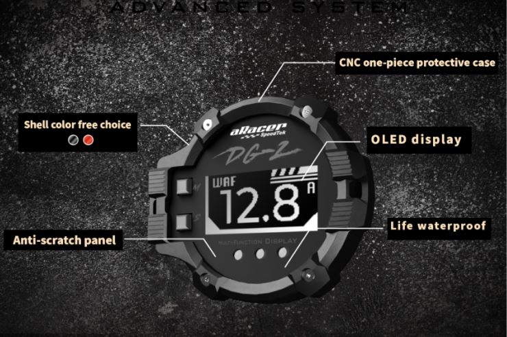 Aracer DG-2 Multifunction Display Titanium Gold Motorcycle Meter Parts