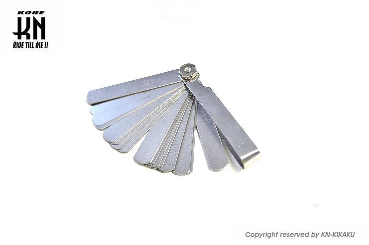 Feeler gauge 25 blade set for motorcycle tappet adjustment