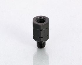 ミラーアダプター ブラック 対辺17mm/逆ネジM10 汎用