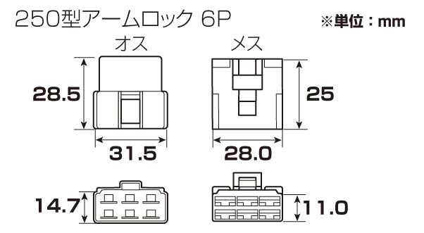 コネクターセット 250型6極