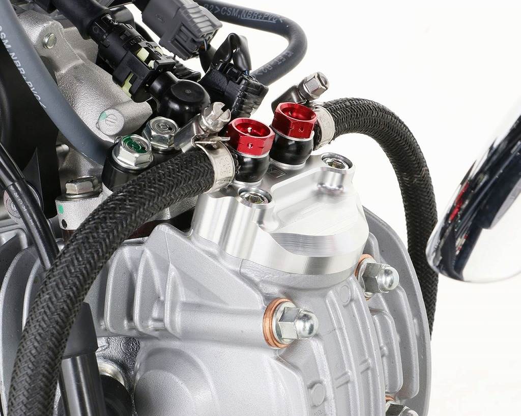 Oil Cooler Kit 3-Row Core, Cylinder Head Lower Mount for Monkey 125, GROM