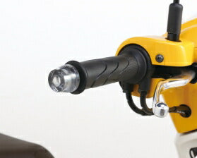 Clear Bar End Caps, Black, Left and Right Set, φ22.2 Handlebar, Universal