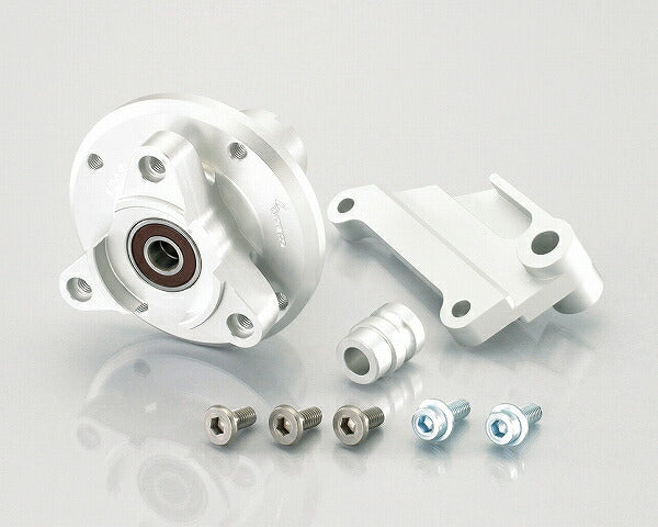 Front Disc Hub + Support Type X φ27 Fork 173mm Pitch for Offset Wheels Silver
