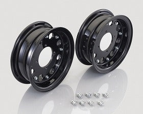 8 Inch Aluminum Wheel Set, Black Painted, 2.50 Set, 2 Pieces, for Monkey Gorilla