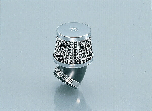 Power filter 34mm chrome plated 45° bend
