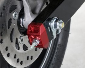 チェーンアジャスターキャップ レッド グロム 1セット(左右)