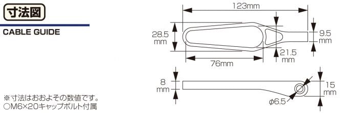 Cable Guide Black Universal 1 pc.