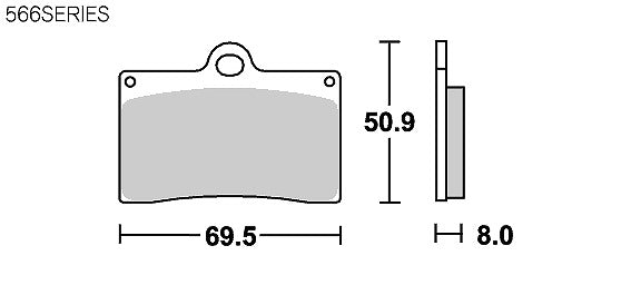 SBS Brake Pads 566 Series RST (Racing Sinter Front Only) RS250R RS250 M900 Monster