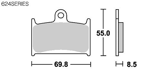 SBS Brake Pads 624 Series RST (Racing Sinter Front Only) TZ250 GSX-R750 ST1000