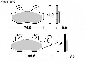 SBS Brake Pads 638 Series DS-1 Dual Sinter Front Only
