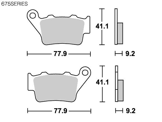 Brake Pads 675 Series RQ (Racing Carbon Front/Rear) for Majesty S, BMW G310R, etc.