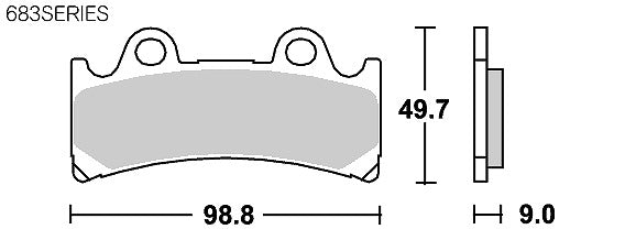 SBS Brake Pads 683RST for YZF750 and more