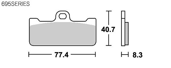 ブレーキパッド 675シリーズ DS-1(レーシング-デュアルシンター フロント用) ブレンボ GPX10.48.13/14