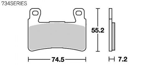 SBS Brake Pads 734RST Racing Sinter Front Only Honda
