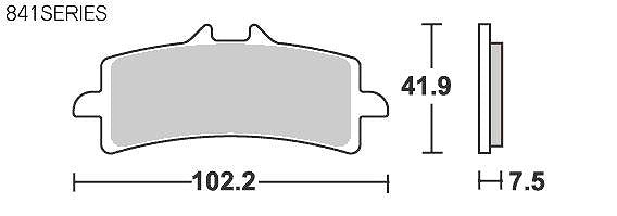 SBS Brake Pads 841 Series DS-2 Racing Dual Sinter Front Only