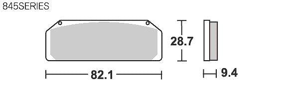 SBSブレーキパッド 845シリーズ DS-1 レーシングデュアルシンター フロント専用