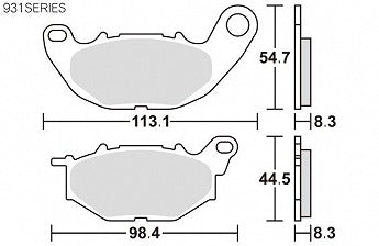 SBS Brake Pads 931 Series DS-1 Dual Sinter Front