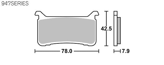 SBS Brake Pads 947 Series DS-1 (Dual Sinter Front) CBR1000RR CB1100RS
